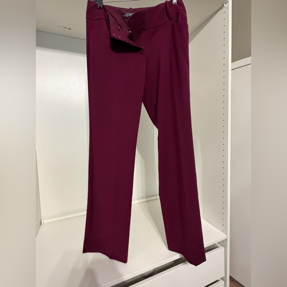 The Limited Deep Burgundy Straight Leg Pants
